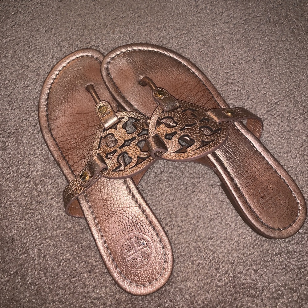 Tory Burch Miller Sandal Metallic Leather